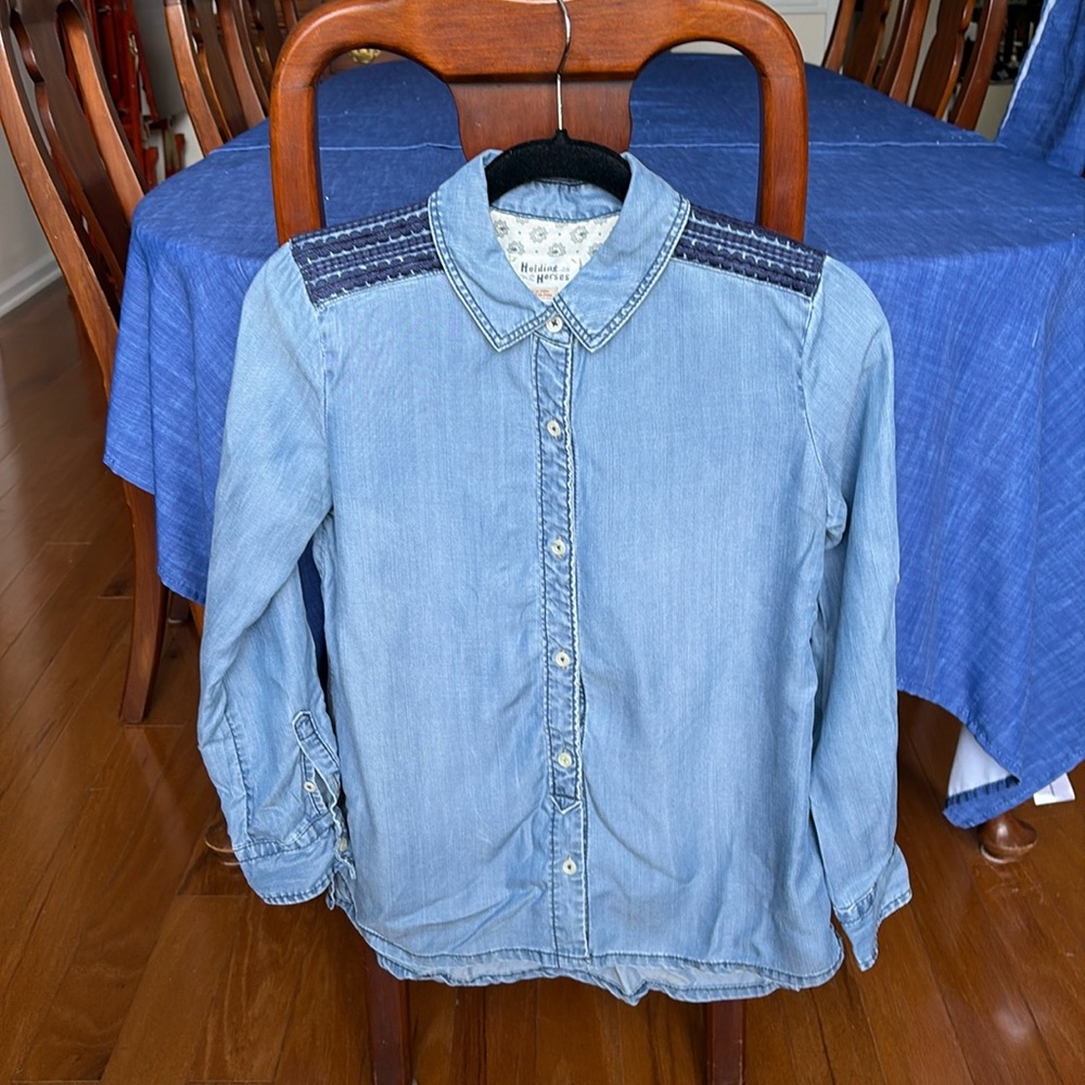 Anthropologie Holding Horses Tencel Button down shirt